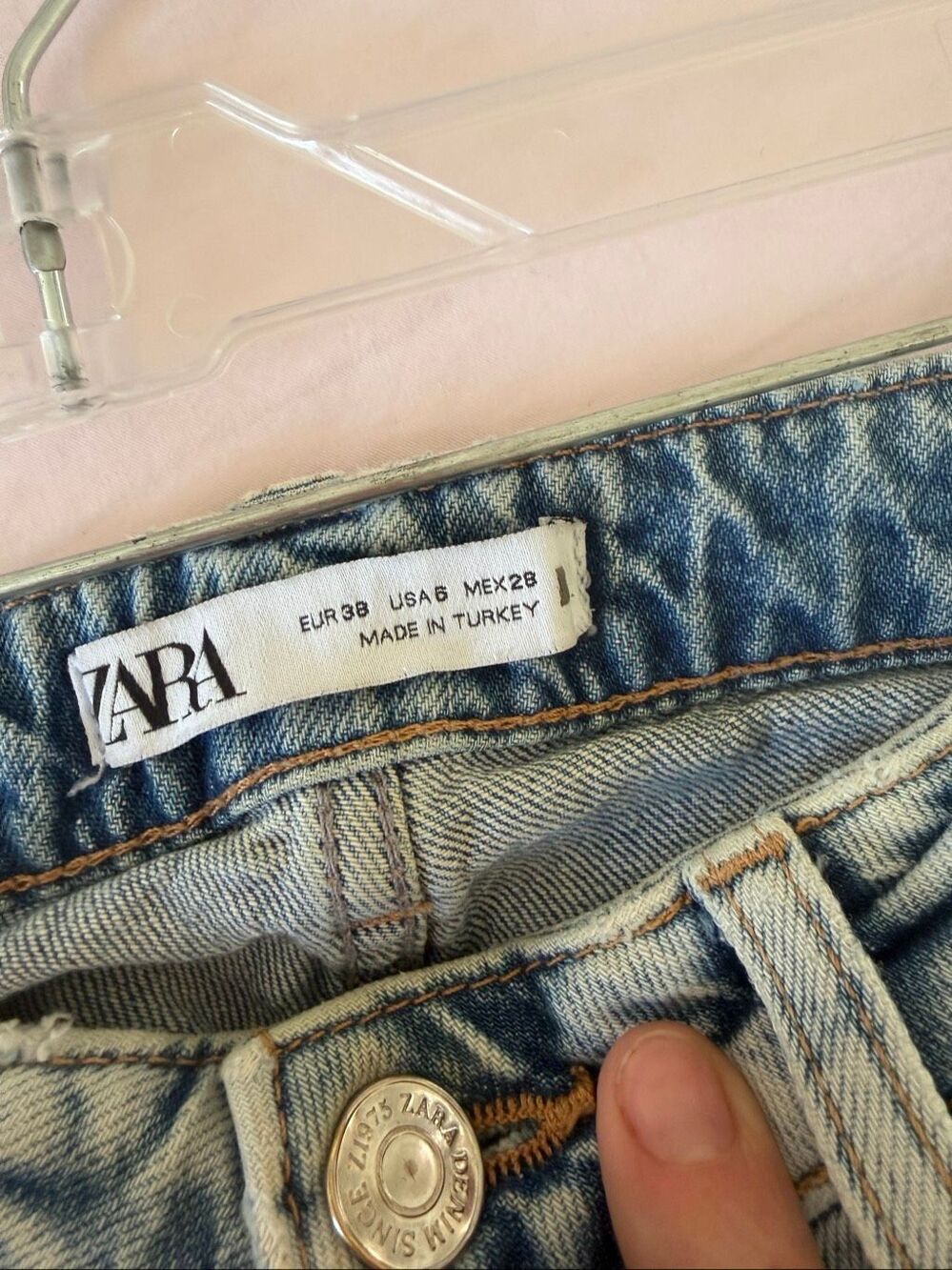 NTW Zara High Rise Flared Slim Ankle Slit Jeans in Light Blue size 6 - Picture 10 of 10
